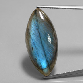Labradorita multicolor natural de 28,88 ct, marquesa, translúcido