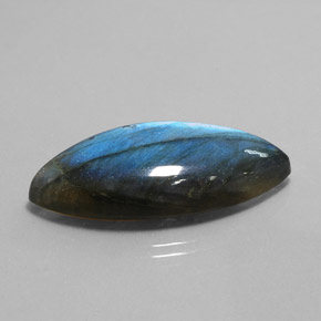 Labradorita multicolor natural de 28,88 ct, marquesa, translúcido