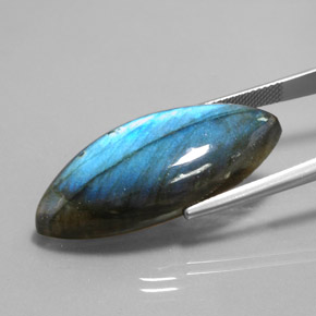 Labradorita multicolor natural de 28,88 ct, marquesa, translúcido