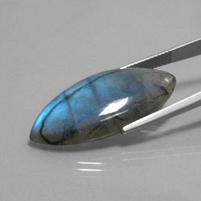 Labradorita multicolor natural de 21,02 ct, transparente, transparente / translúcido