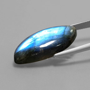 Labradorita Multicolor natural de 17.63 ct, Transparente, Transparente / Translúcido