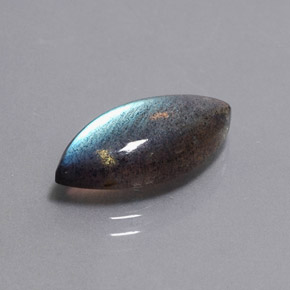 Labradorita multicolor natural de 5,19 ct, transparente, transparente / translúcido