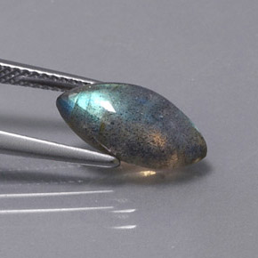 Labradorita multicolor natural de 2,98 ct, transparente, transparente / translúcido
