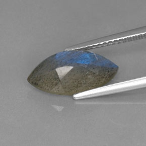 Labradorita Brillo azul grisáceo natural de 2.70 ct, Marquesa, Translúcido