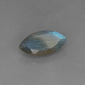 Labradorita Brillo azul grisáceo natural de 3.27 ct, Marquesa, Translúcido