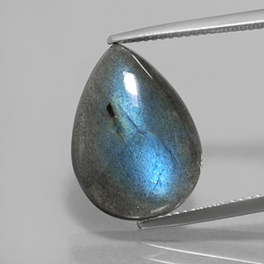 Labradorita multicolor natural de 8,76 ct, en forma de pera, translúcido