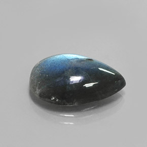 Labradorita multicolor natural de 8,76 ct, en forma de pera, translúcido