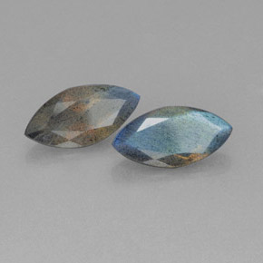 Gemas de labradorita azul natural de  ct, transparente, transparente / translúcido