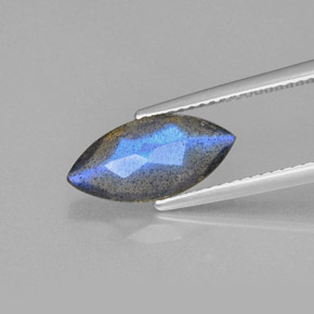 Labradorita azul natural de 2,30 ct, transparente, transparente / translúcido