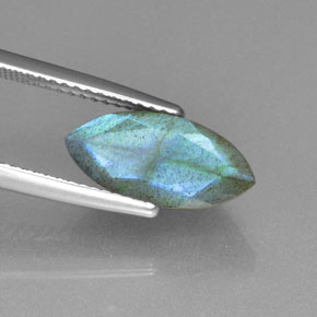 Labradorita azul natural de 3,54 ct, transparente, transparente / translúcido