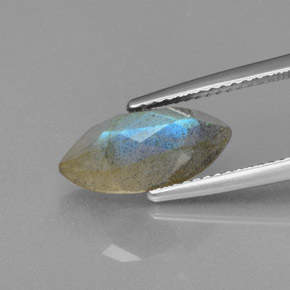 Labradorita azul natural de 3,54 ct, transparente, transparente / translúcido