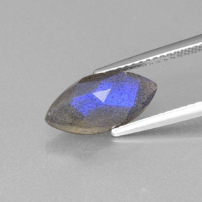 Labradorita Brillo azul grisáceo natural de 2.84 ct, Transparente, Transparente / Translúcido