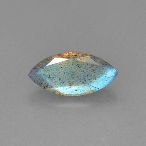 Labradorita Brillo azul grisáceo natural de 2.46 ct, Transparente, Transparente / Translúcido