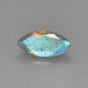 Labradorita Brillo azul grisáceo natural de 2.46 ct, Transparente, Transparente / Translúcido
