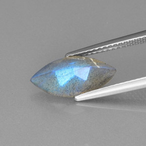 Labradorita azul natural de 2,15 ct, transparente, transparente / translúcido