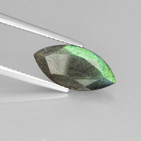 Labradorita Brillo azul grisáceo natural de 2.95 ct, Transparente, Transparente / Translúcido