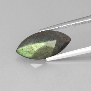 Labradorita Brillo azul grisáceo natural de 2.95 ct, Transparente, Transparente / Translúcido