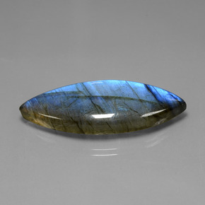 Labradorita azul natural de 36,89 ct, marquesa, transparente