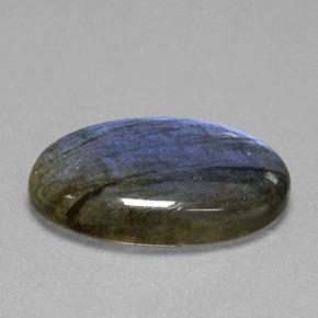 Labradorita azul natural de 16,81 ct, corte óvalo, transparente