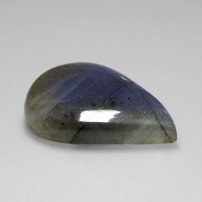 Labradorita azul natural de 37,86 ct, en forma de pera, transparente