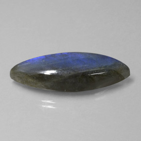 Labradorita azul natural de 18,92 ct, marquesa, transparente