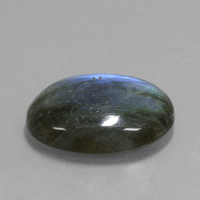 Labradorita azul natural de 14,95 ct, corte óvalo, transparente