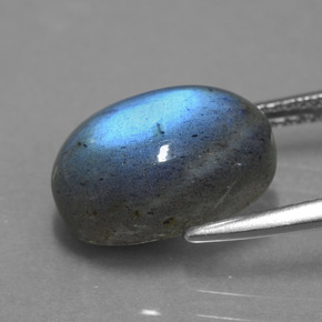 Labradorita azul natural de 5,82 ct, corte óvalo, translúcido