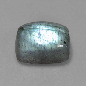 Labradorita azul natural de 9,96 ct, corte cojín, translúcido