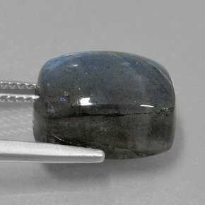 Labradorita azul natural de 10,66 ct, corte cojín, translúcido