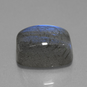 Labradorita azul natural de 9,80 ct, corte cojín, translúcido