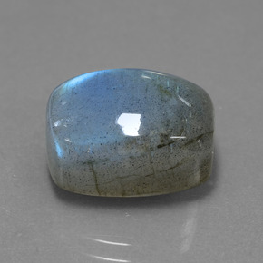 Labradorita azul natural de 10,87 ct, corte cojín, translúcido