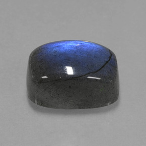 Labradorita azul natural de 9,02 ct, corte cojín, translúcido