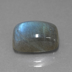 Labradorita Brillo azul grisáceo natural de 7.88 ct, Corte Cojín, Translúcido
