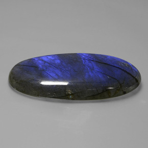 Labradorita azul natural de 135,49 ct, corte óvalo, translúcido