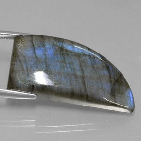 Labradorita azul natural de 25,81 ct, forma elegante, translúcido