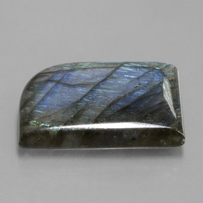 Labradorita azul natural de 39,46 ct, forma elegante, translúcido