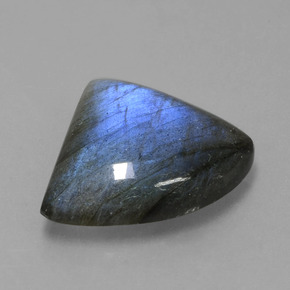 Labradorita Brillo azul grisáceo natural de 10.87 ct, Forma elegante, Translúcido