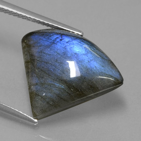 Labradorita Brillo azul grisáceo natural de 10.87 ct, Forma elegante, Translúcido