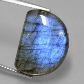 Labradorita Brillo azul grisáceo natural de 12.78 ct, Forma elegante, Translúcido