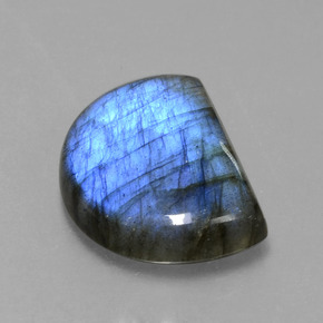 Labradorita Brillo azul grisáceo natural de 12.78 ct, Forma elegante, Translúcido