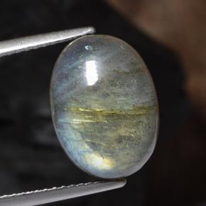 Labradorita multicolor natural de 6,41 ct, corte óvalo, translúcido