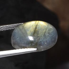 Labradorita multicolor natural de 6,41 ct, corte óvalo, translúcido