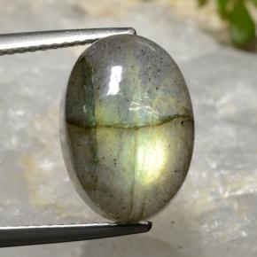 Labradorita multicolor natural de 8,48 ct, corte óvalo, translúcido