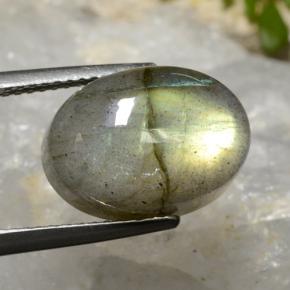 Labradorita multicolor natural de 8,48 ct, corte óvalo, translúcido