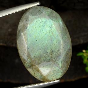 Labradorita multicolor natural de 10,36 ct, corte óvalo, translúcido