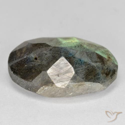 Labradorita Multicolor natural de 11.45 ct, Ovalada, Translúcido