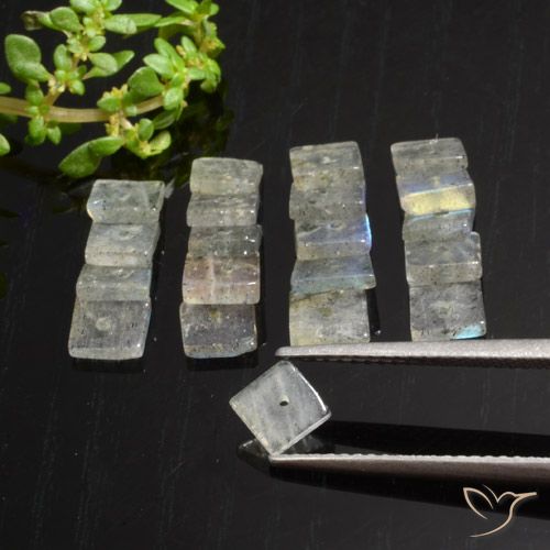 6.78ctw Natural Multicolor labradorita, Cuadrado, Transparente