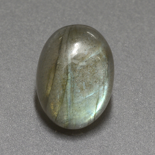 Labradorita multicolor natural de 10,83 ct, corte óvalo, translúcido