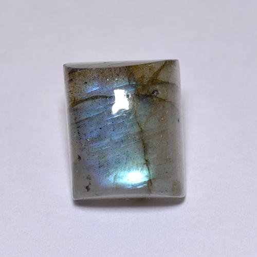 Labradorita Multicolor natural de 4.76 ct, Corte Baguette, Translúcido