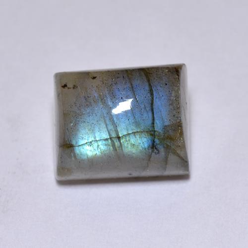 Labradorita Multicolor natural de 4.76 ct, Corte Baguette, Translúcido